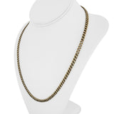 10k Yellow Gold 12.6g Hollow Light 5mm Curb Link Chain Necklace Turkey 21"