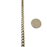 10k Yellow Gold 12.6g Hollow Light 5mm Curb Link Chain Necklace Turkey 21"