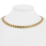 14k Yellow Gold 24.8g Milor Vintage 5mm Polished Fancy Link Necklace Italy 17"