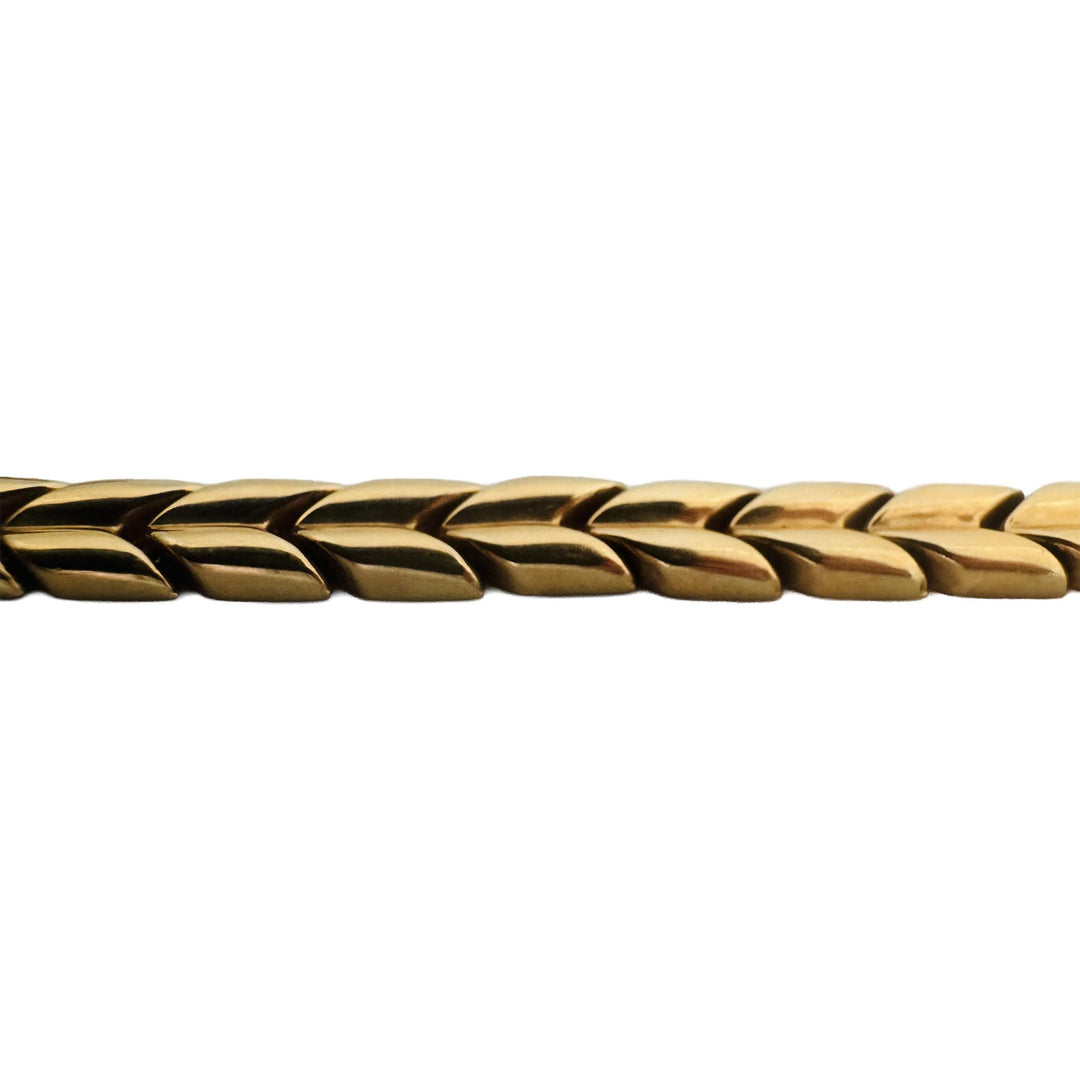 14k Yellow Gold 24.8g Milor Vintage 5mm Polished Fancy Link Necklace Italy 17"