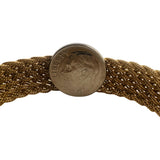 19k Yellow Gold 36.8g Solid Heavy 13mm Mesh Rigid Bangle Bracelet 7"