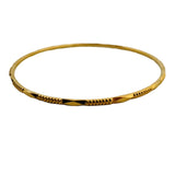 22k Yellow Gold 9.3g Solid Vintage 2.5mm Bangle Bracelet 7.75"