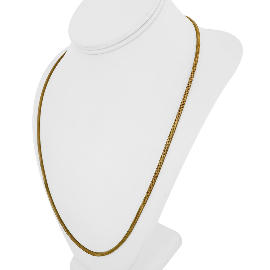 22k Yellow Gold 24g Solid Squared 2.5mm Fancy Link Chain Necklace 24"