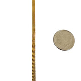 22k Yellow Gold 24g Solid Squared 2.5mm Fancy Link Chain Necklace 24"