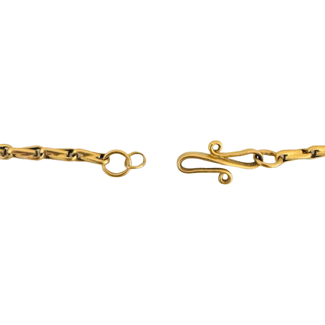 22k Yellow Gold 10g Solid Vintage 3mm Fancy Link Bracelet 8.25"