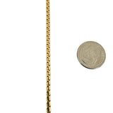 18k Yellow Gold 19.6g Vintage UnoAErre Serpentine Link Chain Necklace Italy 24"