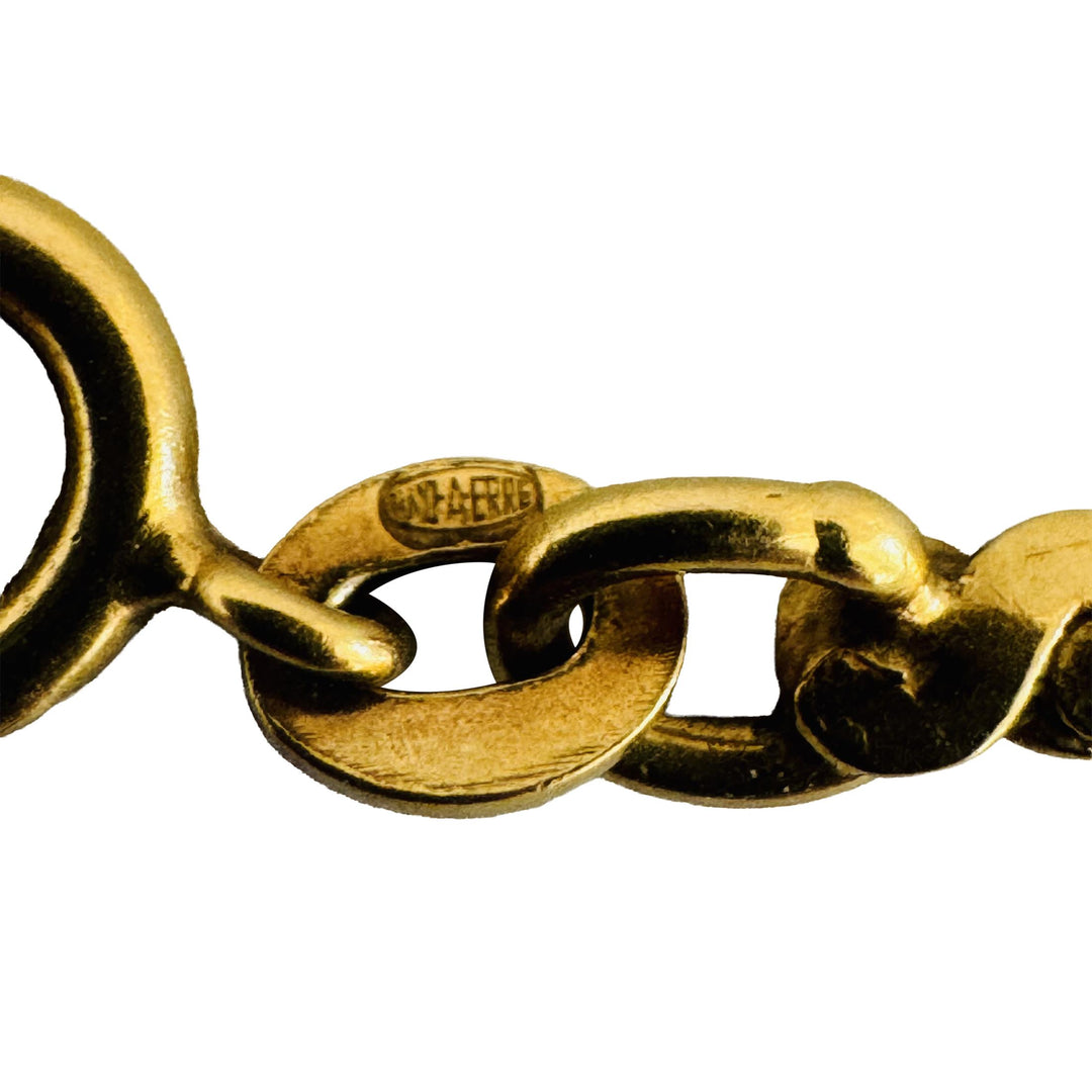 18k Yellow Gold 19.6g Vintage UnoAErre Serpentine Link Chain Necklace Italy 24"