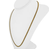 18k Yellow Gold 12.9g Semi Solid 3.5mm Curb Link Chain Necklace 22.5"