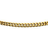 18k Yellow Gold 12.9g Semi Solid 3.5mm Curb Link Chain Necklace 22.5"