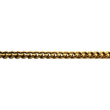 18k Yellow Gold 12.9g Semi Solid 3.5mm Curb Link Chain Necklace 22.5"