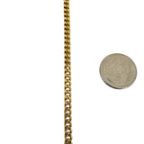 18k Yellow Gold 12.9g Semi Solid 3.5mm Curb Link Chain Necklace 22.5"