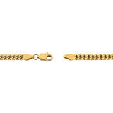 18k Yellow Gold 12.9g Semi Solid 3.5mm Curb Link Chain Necklace 22.5"