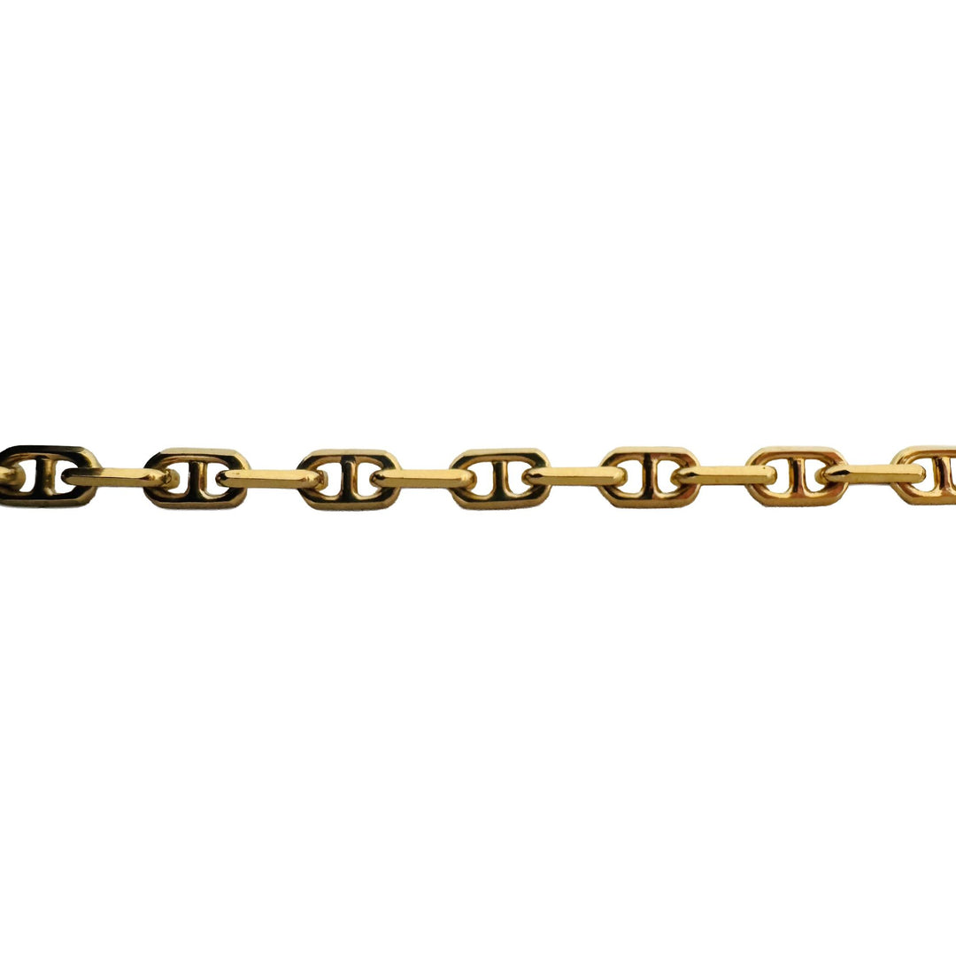18k Yellow Gold 24.9g Solid 3.5mm Mariner Link Chain Necklace Italy 23.5"