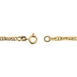 18k Yellow Gold 24.9g Solid 3.5mm Mariner Link Chain Necklace Italy 23.5"