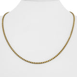 18k Yellow Gold 14.6g Vintage Solid 2mm Box Link Chain Necklace Italy 19"