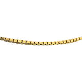 18k Yellow Gold 14.6g Vintage Solid 2mm Box Link Chain Necklace Italy 19"