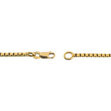 18k Yellow Gold 14.6g Vintage Solid 2mm Box Link Chain Necklace Italy 19"