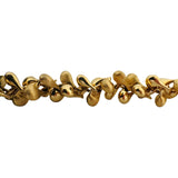 18k Yellow Gold 35.9g Vintage Thick 14mm Tear Drop Link Bracelet Italy 7.25"