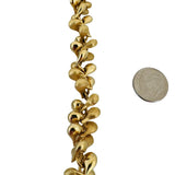 18k Yellow Gold 35.9g Vintage Thick 14mm Tear Drop Link Bracelet Italy 7.25"