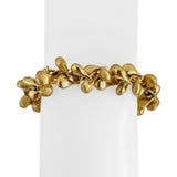 18k Yellow Gold 35.9g Vintage Thick 14mm Tear Drop Link Bracelet Italy 7.25"