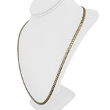 14k Yellow Gold 15.7g Solid Flat 4.5mm Curb Link Chain Necklace 26"