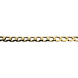 14k Yellow Gold 15.7g Solid Flat 4.5mm Curb Link Chain Necklace 26"