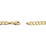 14k Yellow Gold 15.7g Solid Flat 4.5mm Curb Link Chain Necklace 26"