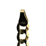 14k Yellow Gold 15.7g Solid Flat 4.5mm Curb Link Chain Necklace 26"