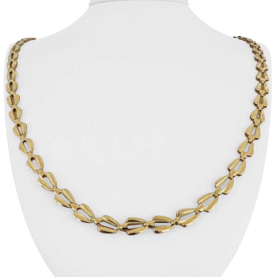 14k Yellow Gold 24.3g Ladies Long 7mm Polished Fancy Link Necklace 30"