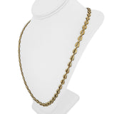 14k Yellow Gold 24.3g Ladies Long 7mm Polished Fancy Link Necklace 30"