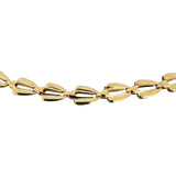 14k Yellow Gold 24.3g Ladies Long 7mm Polished Fancy Link Necklace 30"