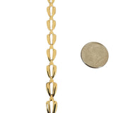 14k Yellow Gold 24.3g Ladies Long 7mm Polished Fancy Link Necklace 30"