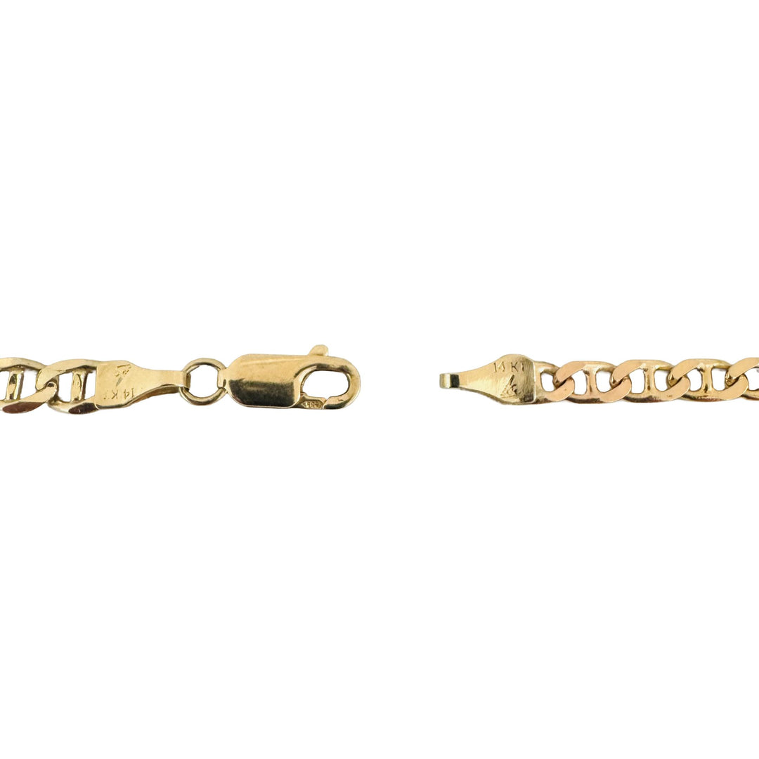 14k Yellow Gold 22.7g Solid 4.5mm Mariner Link Chain Necklace Italy 28"
