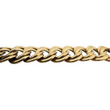 14k Yellow Gold 20.9g Vintage Polished 15mm Double Curb Link Bracelet Italy 7.5"