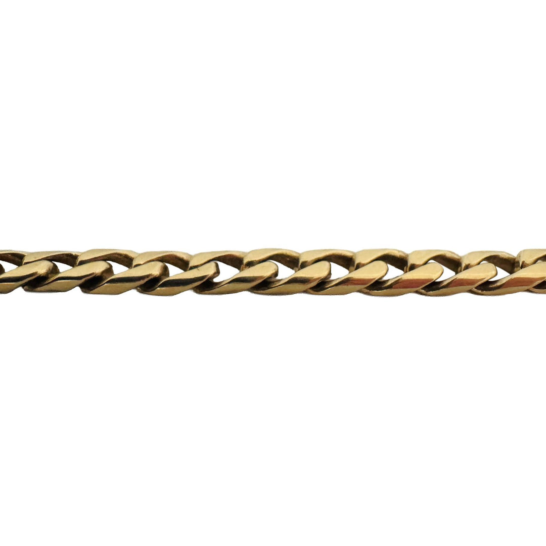 14k Yellow Gold 19g Solid Vintage Men's 5.5mm Curb Link Bracelet 8.25"