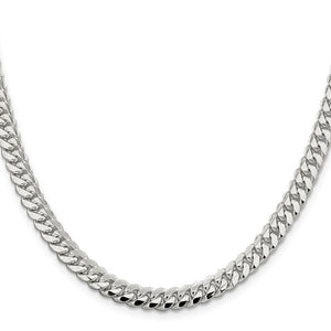 Brand New Sterling Silver 6mm Polished Cuban Link Necklace Italy 18"