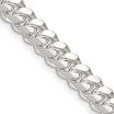 Brand New Sterling Silver 6mm Polished Cuban Link Necklace Italy 18"