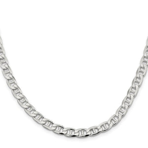 Brand New Sterling Silver 6.5mm Gucci Link Chain Necklace Italy 18"