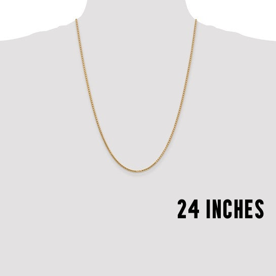 Solid 14k Gold 5mm Box Link Chain Necklace | Jewelry America