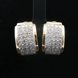 14k Yellow Gold and 1cttw Diamond 9.9g Huggie Earrings