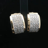 14k Yellow Gold and 1cttw Diamond 9.9g Huggie Earrings