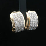 14k Yellow Gold and 1cttw Diamond 9.9g Huggie Earrings