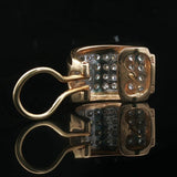 14k Yellow Gold and 1cttw Diamond 9.9g Huggie Earrings