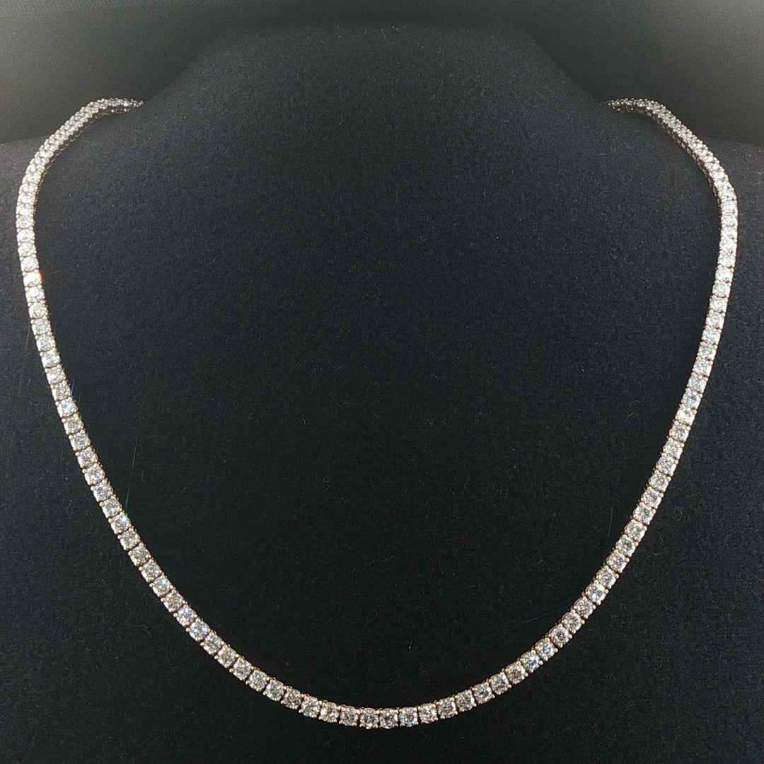 Brand New 12.5cttw Natural Diamond Tennis Necklace in 14k Gold