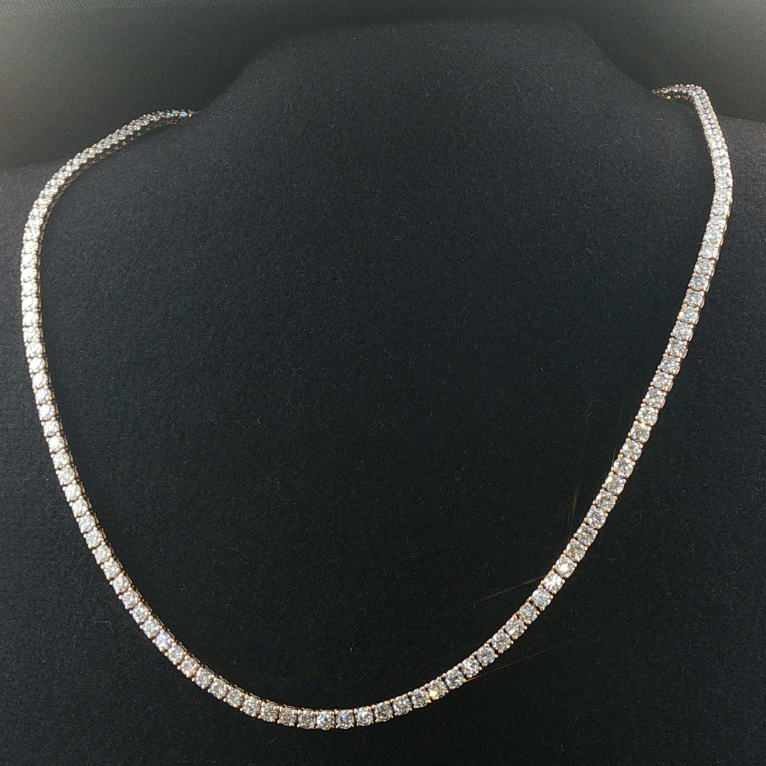 Brand New 12.5cttw Natural Diamond Tennis Necklace in 14k Gold