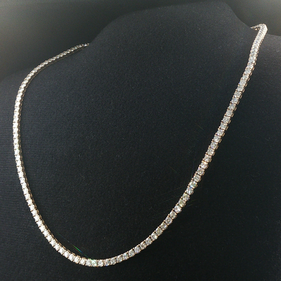 Brand New 12.5cttw Natural Diamond Tennis Necklace in 14k Gold