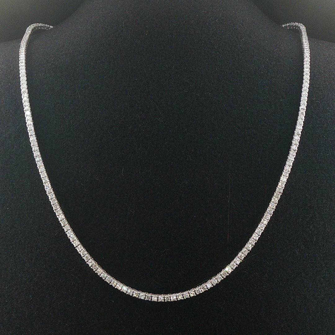 Brand New 4.5cttw Natural Diamond Tennis Necklace in 14k Yellow Gold