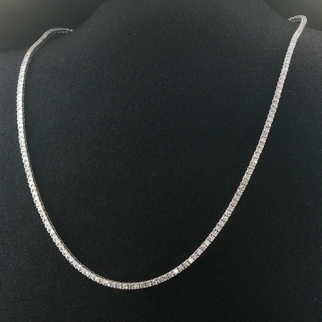 Brand New 4.5cttw Natural Diamond Tennis Necklace in 14k Yellow Gold
