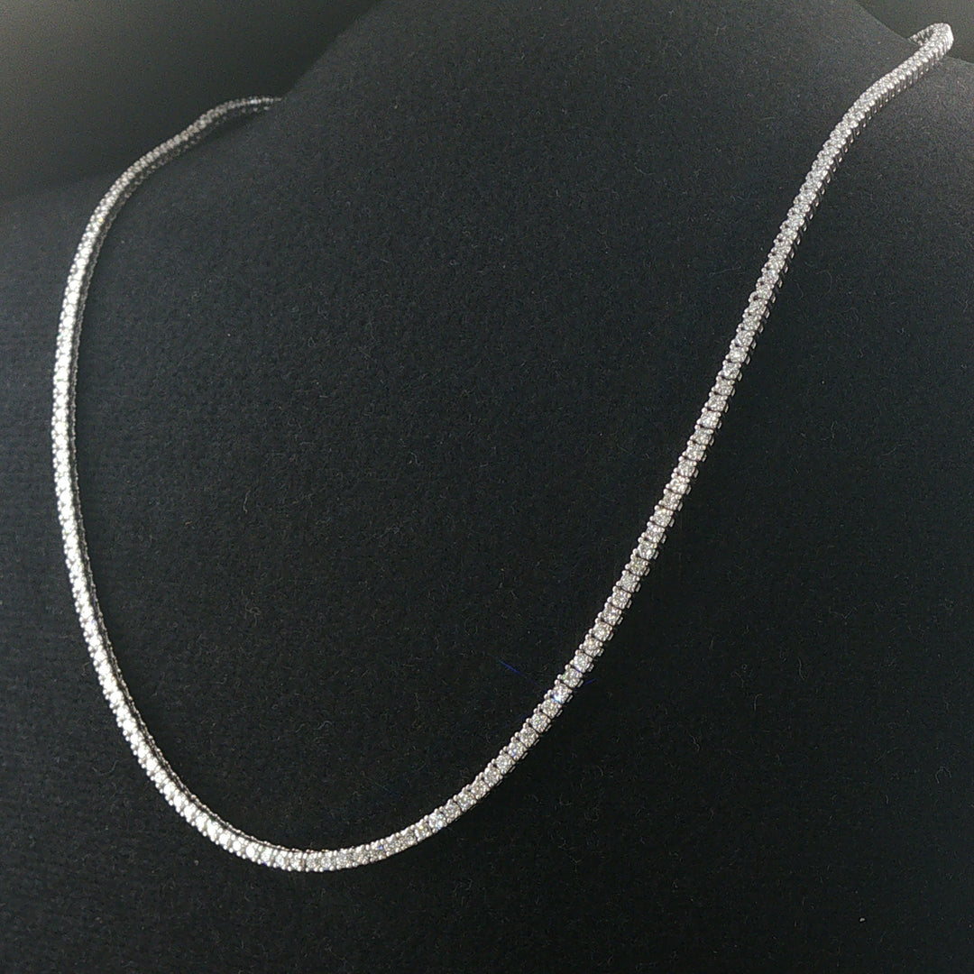 Brand New 4.5cttw Natural Diamond Tennis Necklace in 14k Yellow Gold