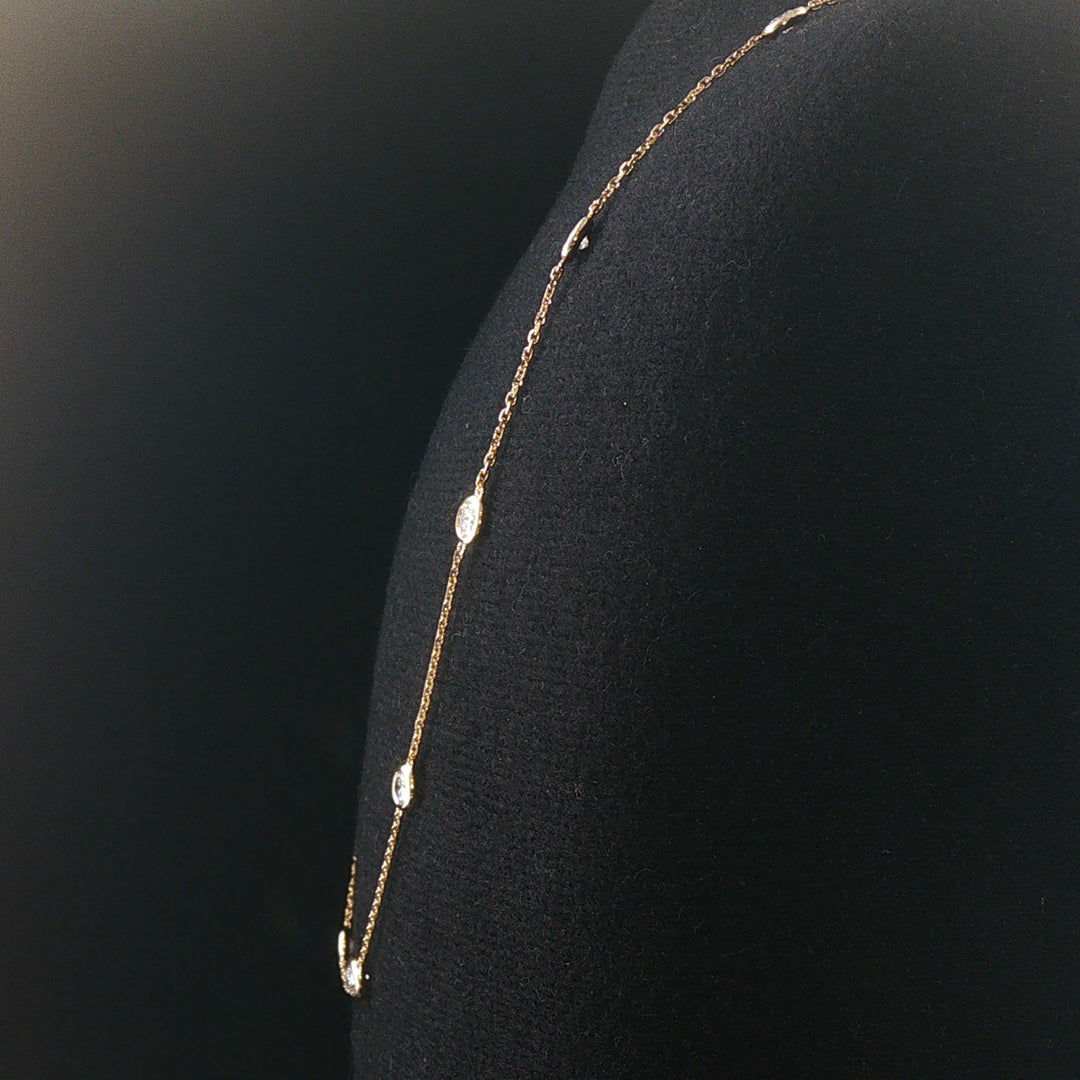 Brand New 2cttw Natural Diamonds by the Yard Necklace in 14k Gold